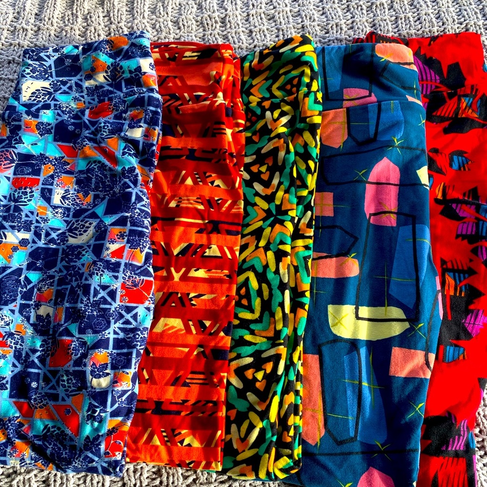 **New w/o tags** LuLaRoe leggings, 5 pairs OS